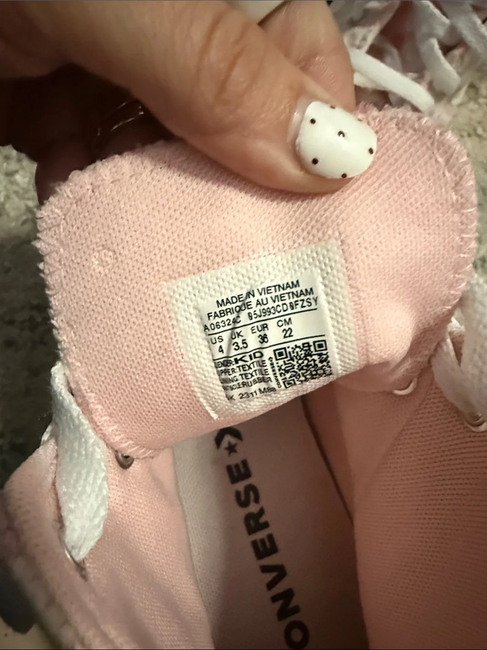 Converse Pink Floral High-Top Kids Sneakers